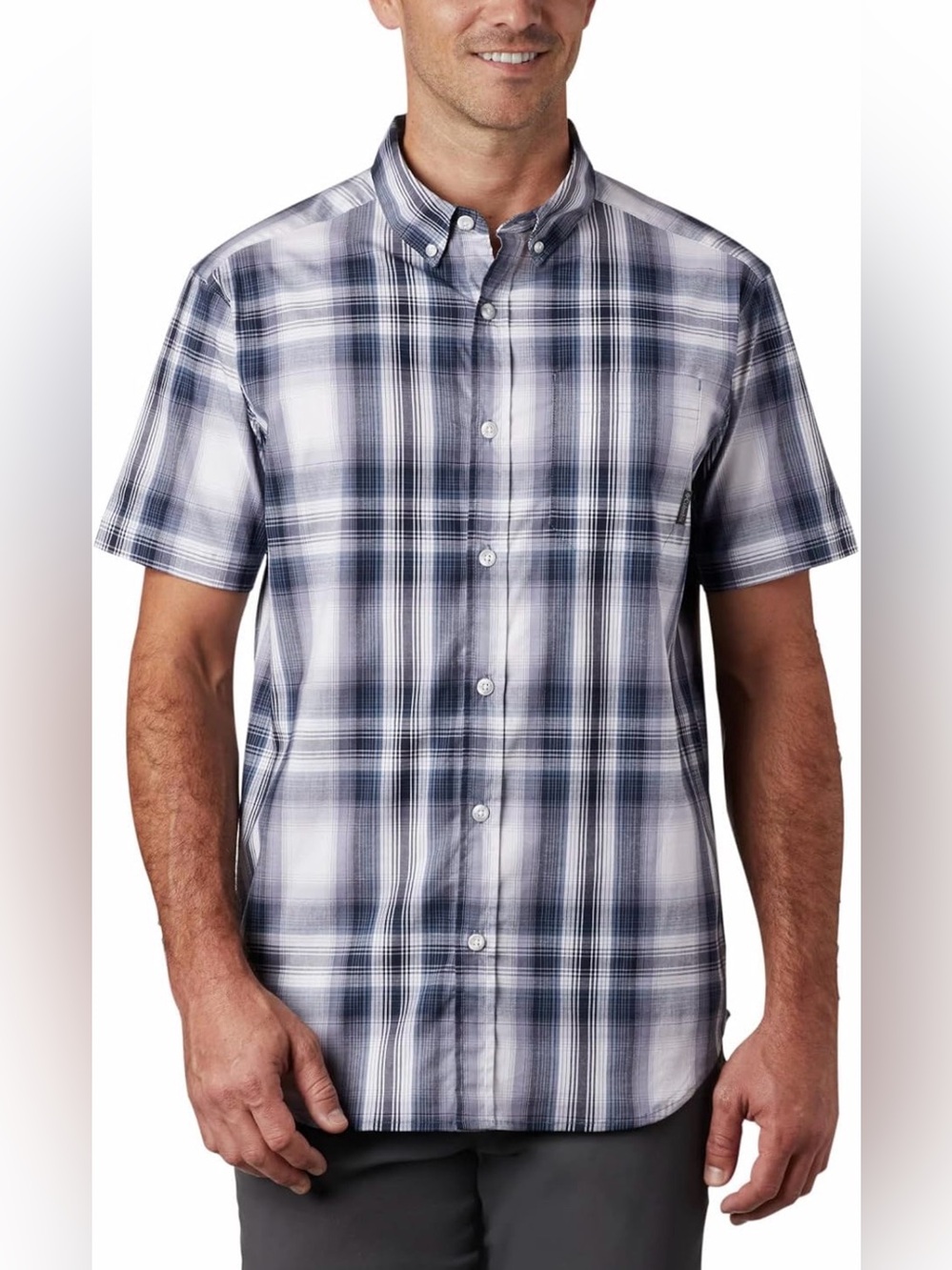 Columbia Men’s Rapid Rivers II Short Sleeve Shirt in Plaid, XXL